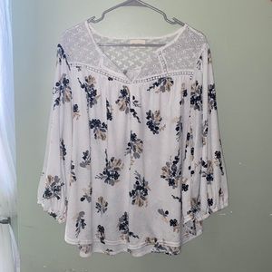 Melloday 3/4 sleeve business casual shirt